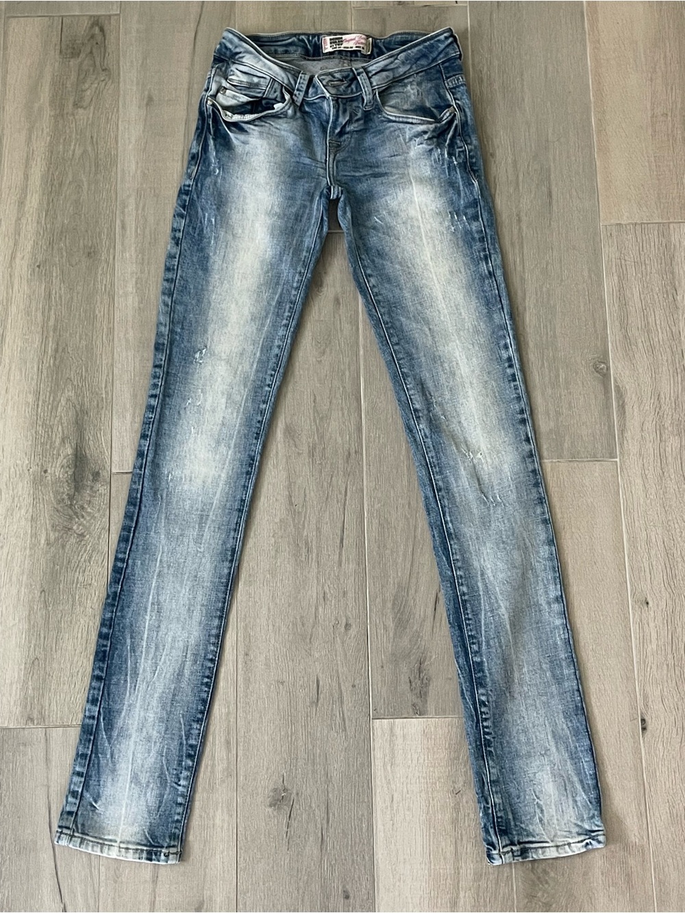 Zara TRF Denim Rules Light Wash Distressed Skinny Jeans Women’s US 4 EU 36